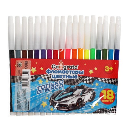 Flomasters 18 colors "Machine", non -premised cap-1
