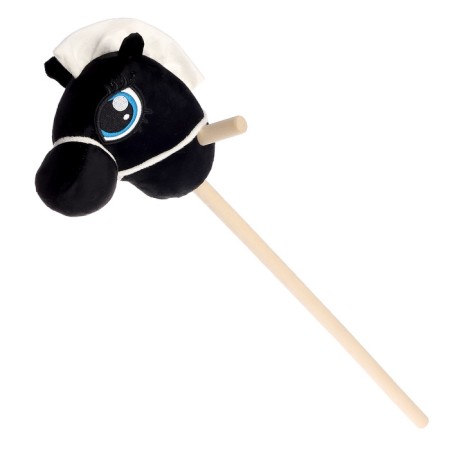 Soft toy "horse-horseman", on a stick, mix, black color-16