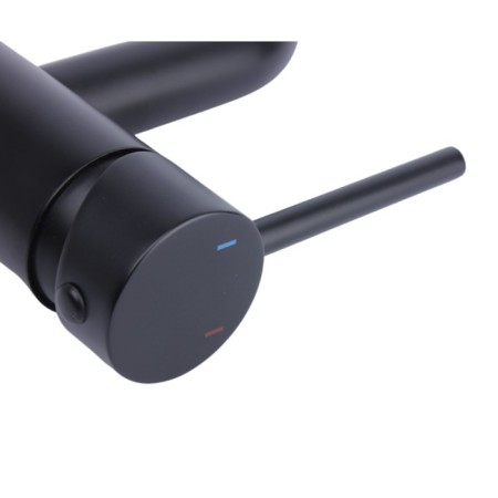 Bronze de Luxe Scandi 1451B shell mixer, single -leaf, pour 116 mm, black-4