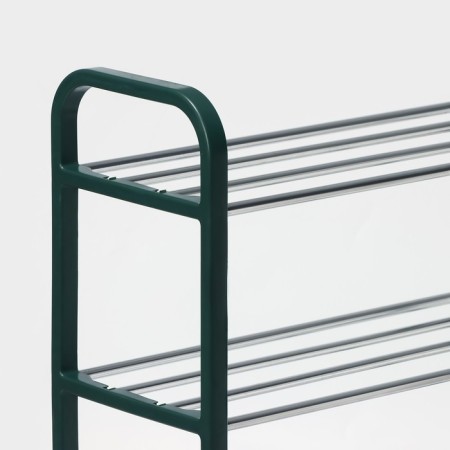 Shoe -shoe Dolyana, 4 tiers, 50 × 19 × 59 cm, green color-4
