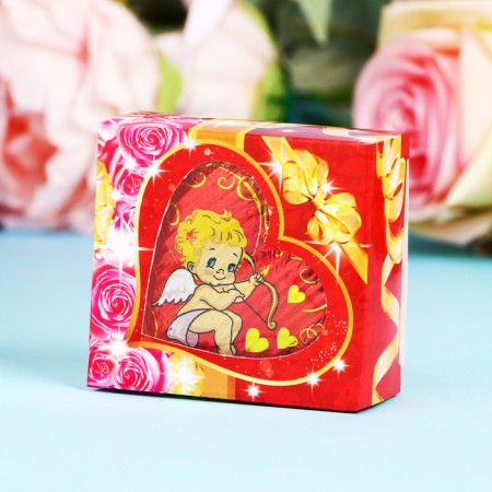 Confectionery "Heart" in a gift package with a window, 40 g