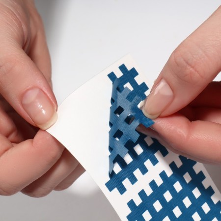 Facial tape, set, 6 sheets, blue color-9
