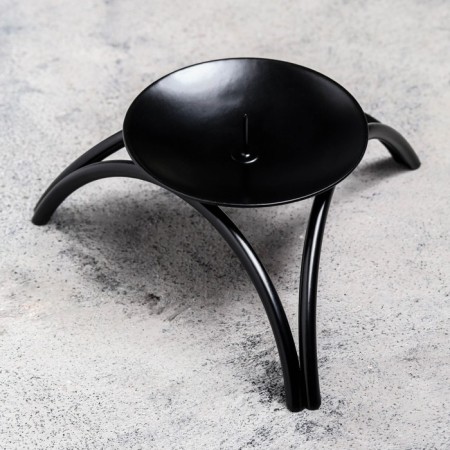 Summary Metal for 1 candle "Olympus", 4x11 cm, black-2