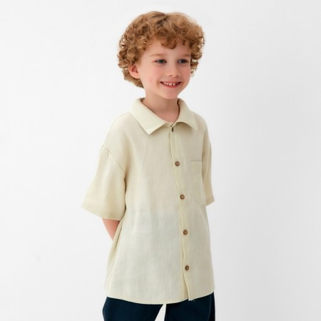 Board for the boy KAFTAN LINEN, p. 34 (122-128), milk-2