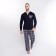 Homemade male set (jumper/pants), ink color, size 52