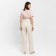 Women's cotton pants Minaku: Enjoy Milk color, size 44