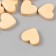 Wooden beads "Astra" hearts 19x21 mm, 18 gr. 10 pcs/pack, natural wood