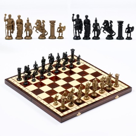Chess Polish Wooden Madon "Spartan", 49 x 49 cm, King H-10 cm, weighted-1