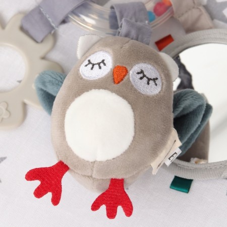 Suspension - rattle “Owl”, gap., The squeak, rustling, on a crib, stroller, crumb me-8