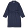 Essential bathrobe, multilayer muslin, size S, dark blue color
