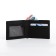 Male purse without fastening, department for maps, for bills, black color