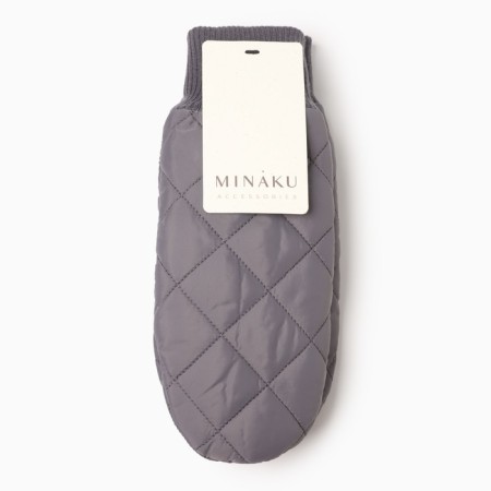 Women's mittens minku, gray color, 24 cm-3
