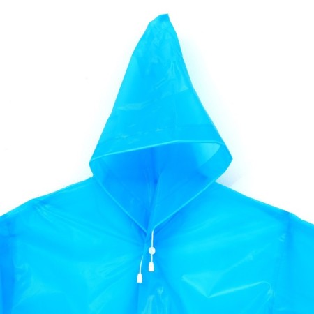 Children's raincoat with reflective elements, blue color (120-160 cm)-4
