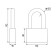 Locking castle, type 6, 7x70 mm, long puff