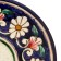 Tea couple of Rishtan ceramics "Flowers", 100 ml, (plate 10cm, cup 7.5cm), blue