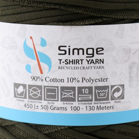 Knitted yarn secondary 90% cotton, 10% p/e, 100m/450 ± 50 g (forest) mix-4