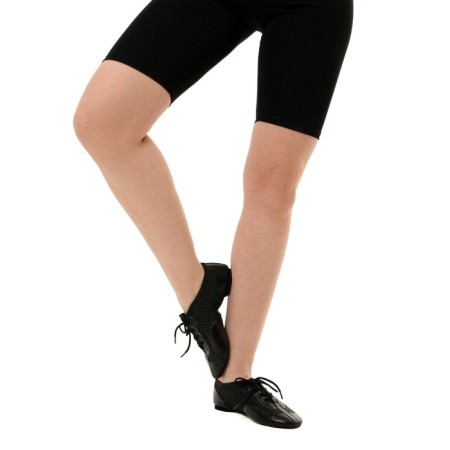 Jazzovki "Sport", genuine leather, with a net, insole length 22 cm, black color-2
