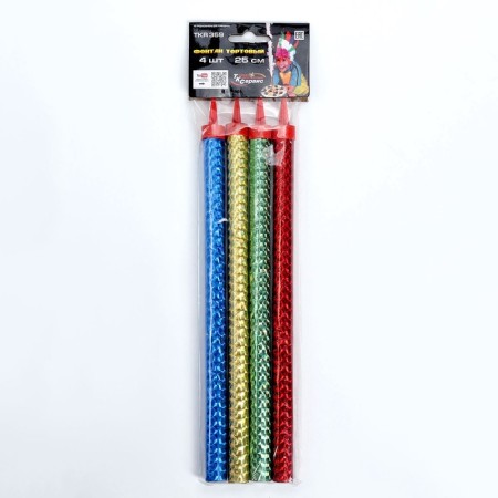 Candle fountain, 4 pcs, 25 cm, color flame 50 sec-4