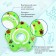 Circle of children's neck, for bathing, "fish", with rattles, two -chamber, green color