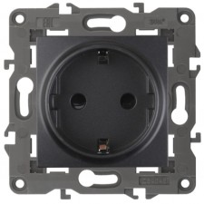 2p+E Schuko, 16A-250V, IP20, ELEGANCE era, anthracite