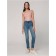 Jeans shortened female with cuts CONTE ELEGANT SKINNY, size XL, color MID MID Blue