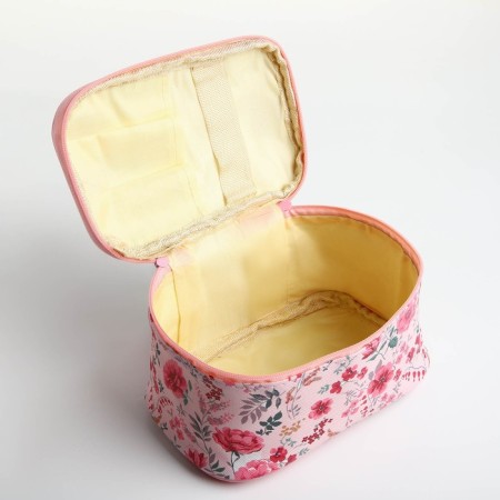 Косметичка на молнии, цвет розовый-2