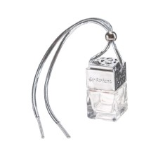 A bottle for a flavor in a car, suspended, Car Parfume 8 ml, chrome