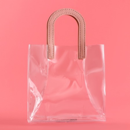 Gift package from PVC, pink, 20 x 18 x 10 cm-2