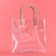 Gift package from PVC, pink, 20 x 18 x 10 cm
