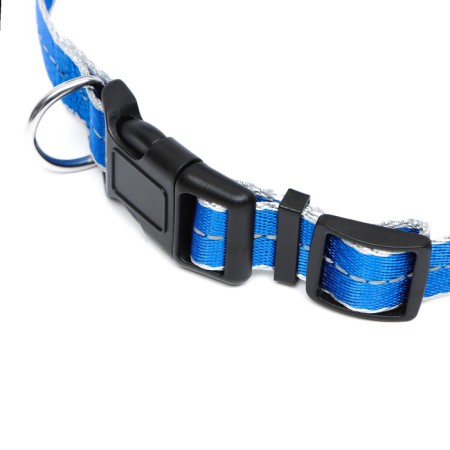 Collar of the reflective "Neon", width 2.5 cm, blue-2