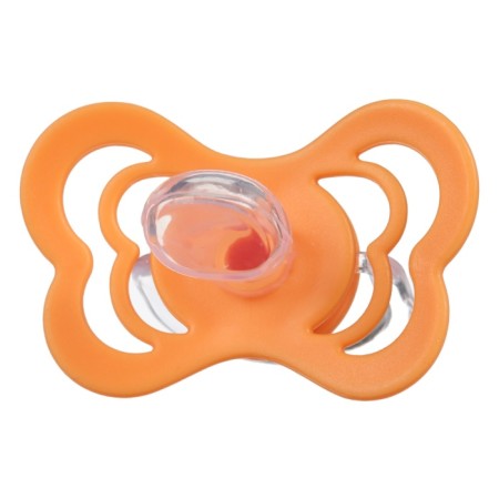 Nipple - orthodontic dummy, silicone, +6 months, with the holder Orange color-4