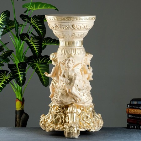 Column "Three Angels" ivory, 49x46x88 cm-1