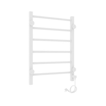 Two -heated towel rail Laris Felia CC6, 400x600 mm, 6 crossbars, left, white-1