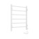 Two -heated towel rail Laris Felia CC6, 400x600 mm, 6 crossbars, left, white