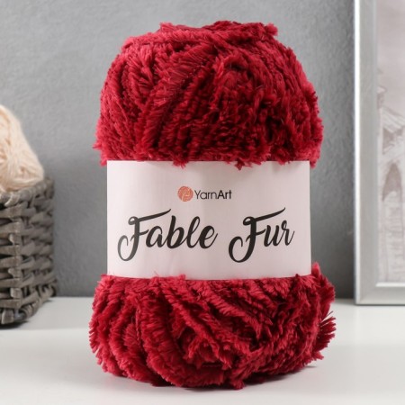 Yarn "Fable Fur" 100% micropoliester 100m/100g (981 fuchsia)