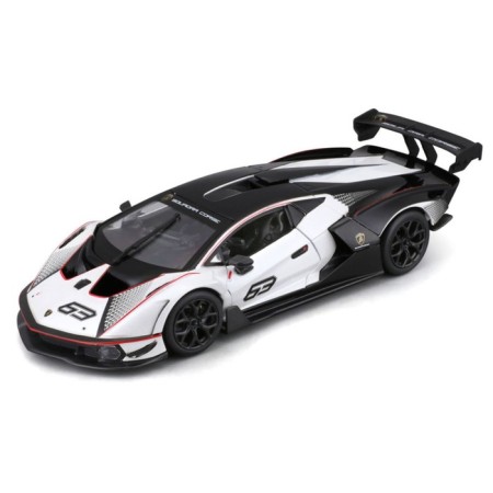 Racing machine BBURAGO LAMBORGHINI Essenza SCV12, DIE-CAST, 1:24, Black and white color-5