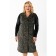 Female dress, size 54, black color, green