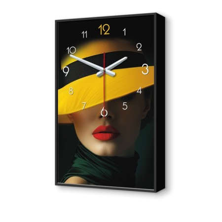 Carty clock is wall-mounted, interior "girl", 57 x 35 x 4 cm, silent