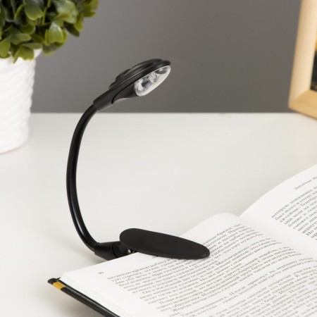 Reading lamp on the clothespin "gloss, black" 1LED 25x2x3.5 Risalux