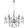 Suspended chandelier Grace 12XE14 40W, size 86x86x102-188 cm, chromium color