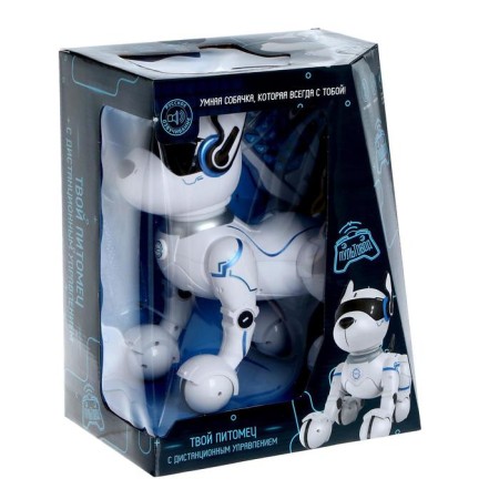 Robot dog "Futcher" Zhorya, on the control panel, interactive: sound, light, dancing, musical, on the battery-6