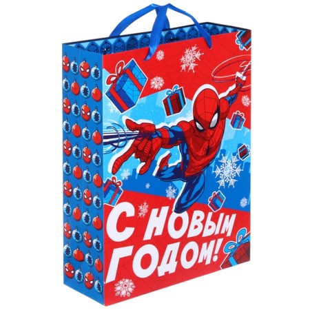 New Year. Gift package, 31x40x11 cm, packaging, spider-man-2