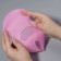 Socks for pedicure, silicone, with perforation, with a strap, size L, pink color