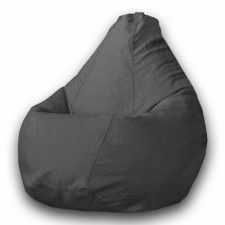 The hand-bag “Pear” is positive Modus, size XL, diameter 95 cm, height 125 cm, velor, gray color gray