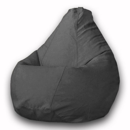 The hand-bag “Pear” is positive Modus, size XL, diameter 95 cm, height 125 cm, velor, gray color gray