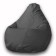 The hand-bag “Pear” is positive Modus, size XL, diameter 95 cm, height 125 cm, velor, gray color gray