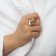 Ring metal "Trend" Mars, twisted, color gold, size 17