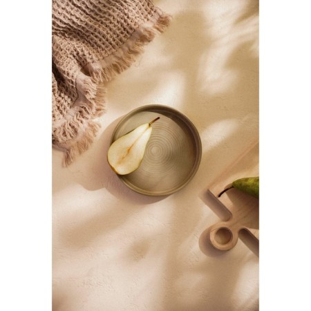 Bannered porcelain plate SL Home "Sandy Breeze", D = 19 cm, beige color-6