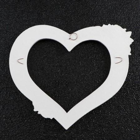 Photo frame "Heart" white 16x13.5cm-2