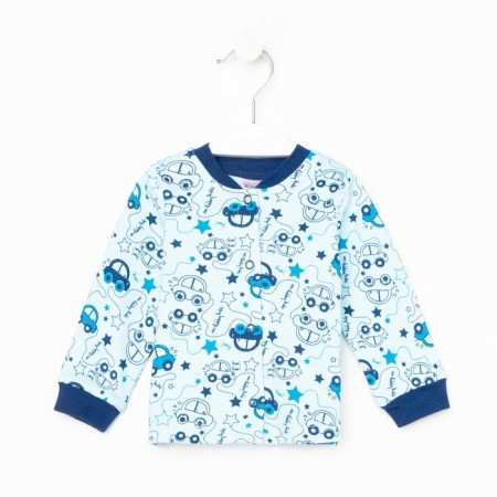 Nursery blouse, blue/cars, height 68 cm